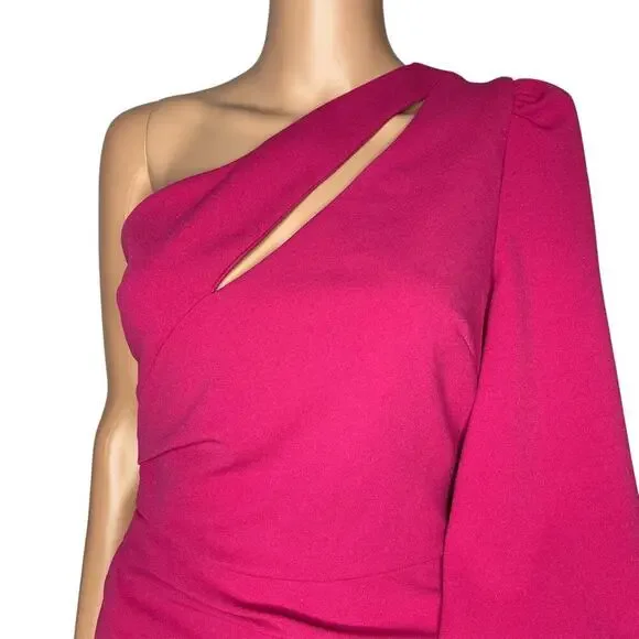 Elliatt Bermuda Mini Dress Crepe Fuchsia (bright pink) women’s size XS NWT - Picture 4 of 11